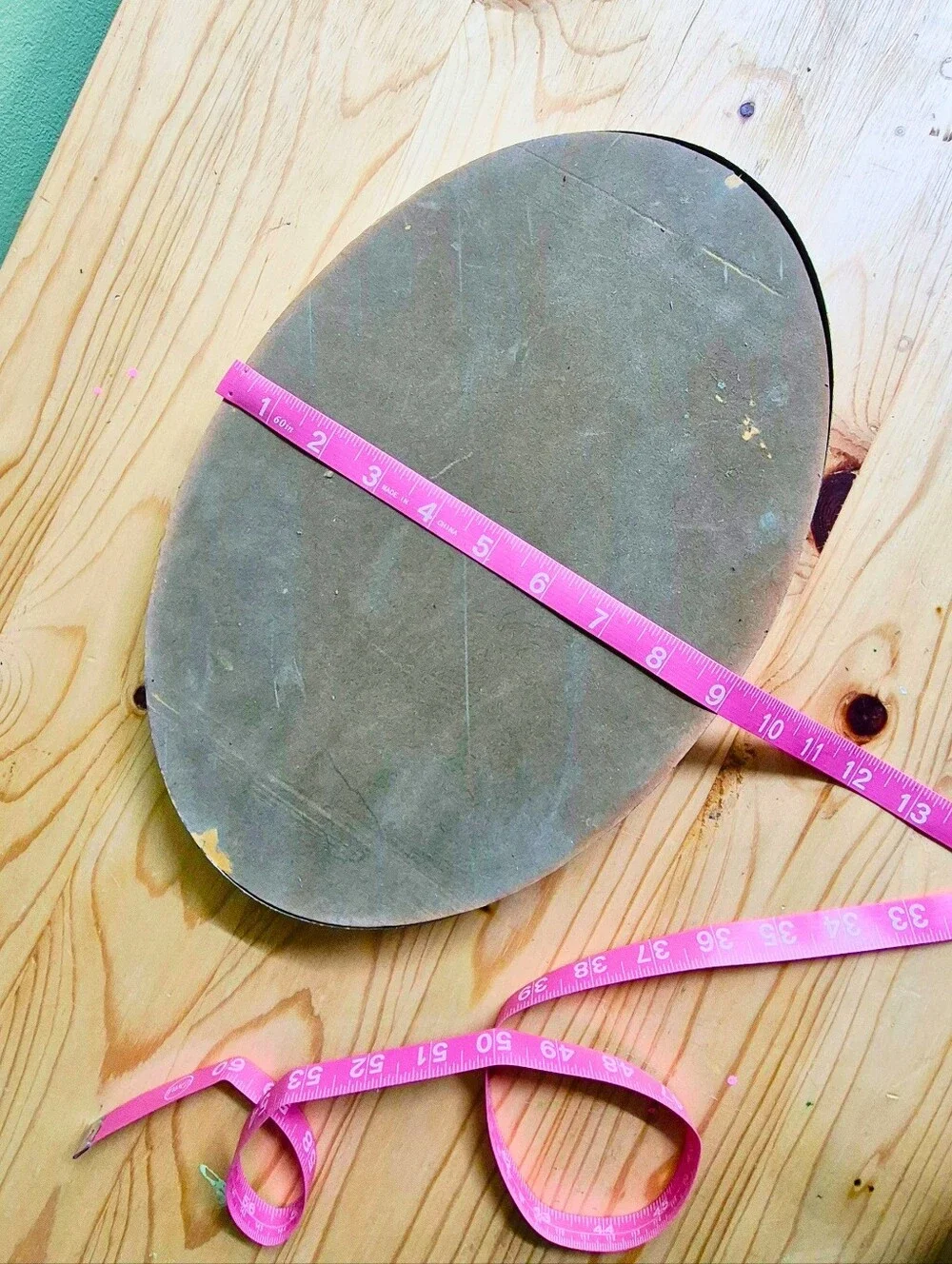 Vintage Oval Vanity Mirror Tray with Ornate Filigree Edge